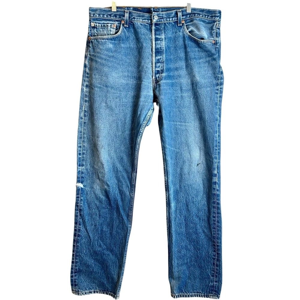 Vintage Levis 501 Jeans Mens 38x32 Blue Y2K Button Fly Denim Pants (Tag40x36)